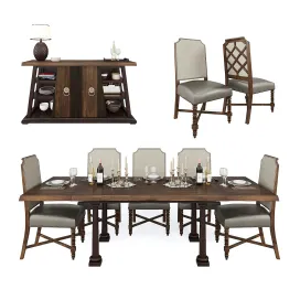 Art furniture inc american chapter formal dining room group